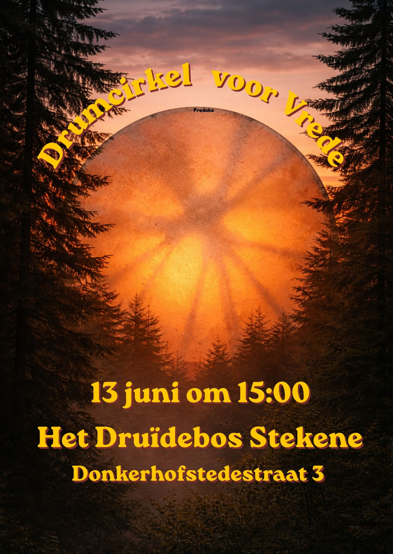 Drumcirkel voor vrede - De Druide Srekene